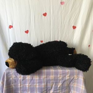 Large Fuzzy Black Bear Plush
